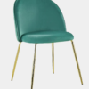 Millie S Grey Velvet Dining Room Chair Golden legs