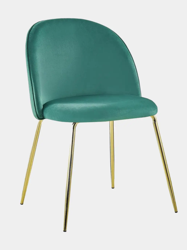 Millie S Grey Velvet Dining Room Chair Golden legs