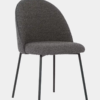 Millie Dark Grey boucle fabric chair with higher back