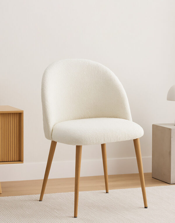 Boucle dining chair