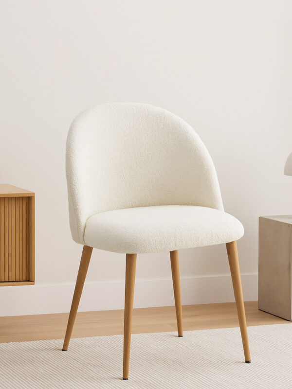 Boucle dining chair